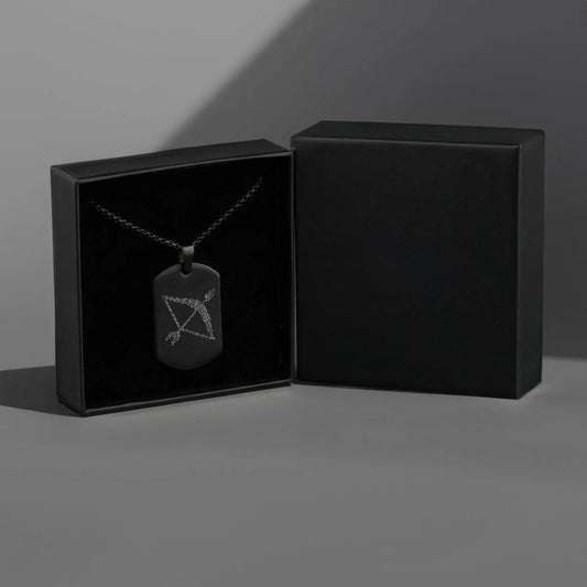 Ram Baan Microcarved Tag Necklace